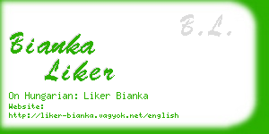 bianka liker business card